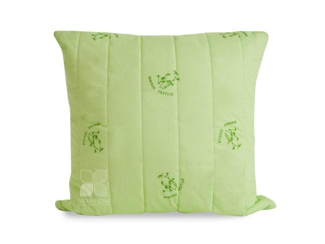Подушка из бамбука в хлопке стеганая Легкие Сны БАМБУК 68х68 средняя