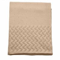 Плед детский из хлопка и акрила BELPOL LACE лен 110х140