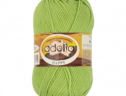 Пряжа ADELIA HAPPY №09 салатовая 100% акрил, 10 шт х 50 гр, 128 м +/- 7 м
