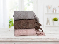 Набор кухонных полотенец махровых хлопковых KARVEN HM697 LILYUM SACAKLI V2 30х50 (3шт)