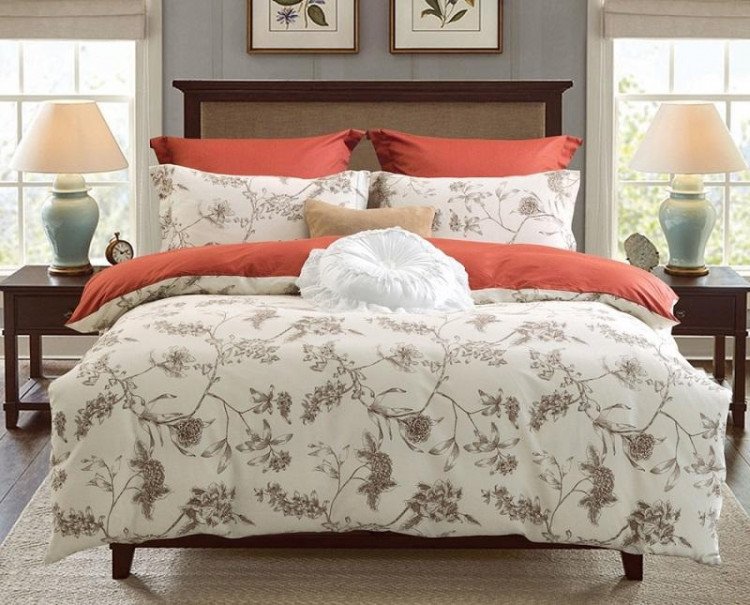 Постельное белье из печатного сатина SAILID B-232-4 семейное