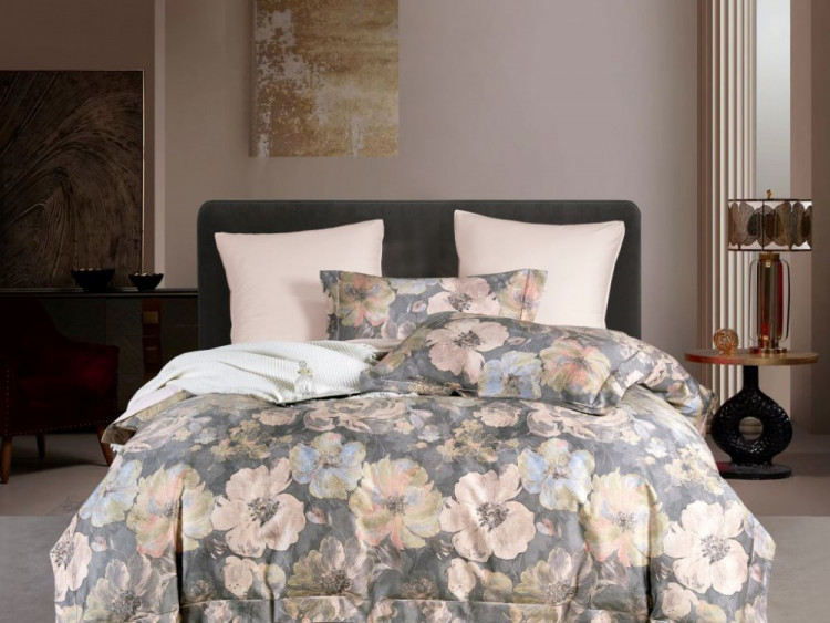 Постельное белье из египетского хлопка Premium ASABELLA Золотой вихрь 50х70 (2шт) и 70х70 (2шт) евро