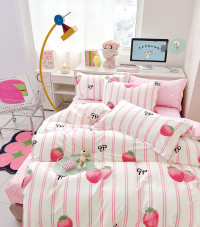 Постельное белье из твил-сатина TANGO клубничное утро 70х70 (2шт) 2-спальное