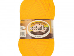 Пряжа ADELIA HAPPY №06 ярко-желтая 100% акрил, 10 шт х 50 гр, 128 м +/- 7 м