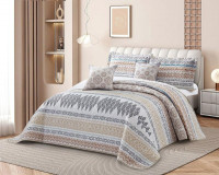 Покрывало с наволочками тонкое из полисатина TANGO LAFAYETTE гриоль 240х260