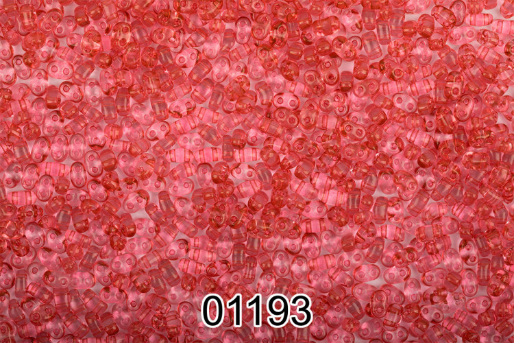 Бисер PRECIOSA (Чехия) TWIN 3 321-96001 2.5 x 5 мм 500 гр 01193 (T58) розовый