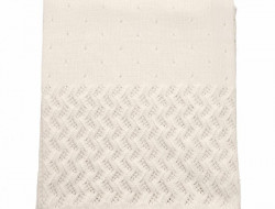 Плед детский из хлопка и акрила BELPOL LACE экрю 110х140