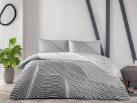 Постельное белье из ранфорса TAC RANFORCE CRUMBLY серое 1,5-спальное