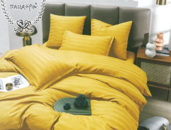 Постельное белье из страйп-сатина ПАНДОРА канарейка 2-спальное