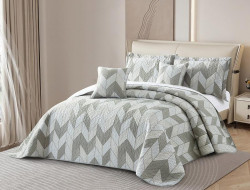 Покрывало с наволочками тонкое из полисатина TANGO LAFAYETTE геометрия 240х260