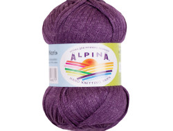 Пряжа ALPINA NORI №09 фиолетовая 56% акрил, 44% хлопок 10 шт х 50 гр, 100 м +/- 5 м