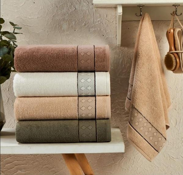 Набор полотенец махровых хлопковых KARVEN COTTON PENYE HS1005 SIDE 70х140 (4шт)