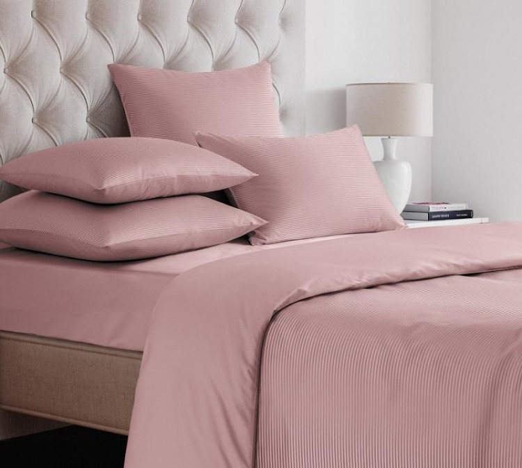 Пододеяльник из страйп-сатина SAILID ST-2-150х215 пудра 150х215