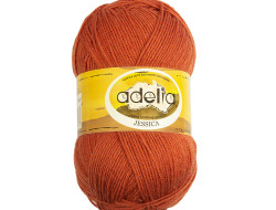 Пряжа ADELIA JESSICA №31 терракотовая 67% шерсть, 33% полиэстер, 5 шт х 100 гр, 260 м +/- 10 м