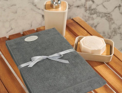 Набор кухонных полотенец махровых хлопковых KARVEN HM771 PETEK BORDUR DUZ gri 30х50 (6шт)