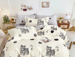 Постельное белье из твил-сатина TANGO собачки 70х70 (2шт) семейное