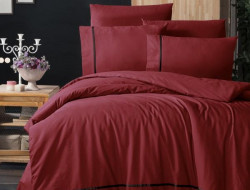 Постельное белье из DELUXE DARK ранфорса KARVEN N028 ALISA RED 50х70 (2шт) 1,5-спальное