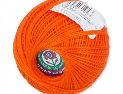 Пряжа СПБ ИРИС №0710 оранжевая 100% мерсеризованный хлопок 20 шт х 25 гр, 150 м