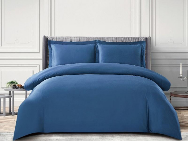 Постельное белье из египетского хлопка CRISTELLE синее евро