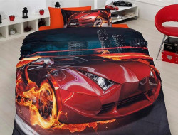 Постельное белье из 3D сатина KARVEN N034 FEVER 50х70 (2шт) 1,5-спальное