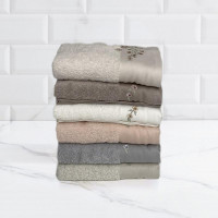 Набор полотенец махровых хлопковых с вышивкой KARVEN ELIT H7000 GONCA 50х90 (6шт)