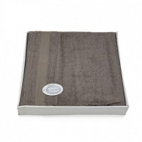 Плед из хлопка махровый KARVEN P956 ADA V5 серо-бежевый 160х220