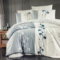 Постельное белье из ранфорса KARVEN N023 CAMELIA GREY 50х70 (2шт), 70х70 (2шт) евро