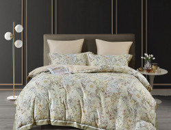 Постельное белье фланелевое из тенсела ASABELLA Солнечные блики 50х70 (2шт), 70х70 (2шт) евро