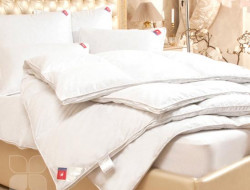 Одеяло пуховое в тике кассетное Легкие Сны КАМИЛЛА 172х205х2 теплое