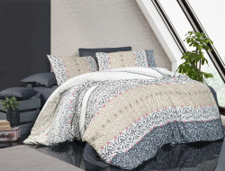 Постельное белье из ранфорса SAREV BAZAAR N137 VARUNA V2-BEJ 50х70 (2шт) евро