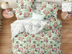 Постельное белье для малышей из поплина АЛЬВИТЕК ПДA-10-011 МИШКИ ФУТБОЛИСТЫ