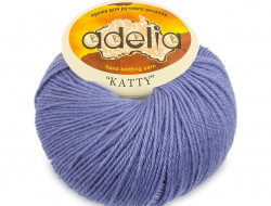 Пряжа ADELIA KATTY №22 темно-голубая 100% шерсть, 10 шт х 50 гр, 150 м +/- 10 м