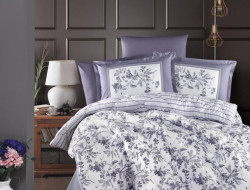 Покрывало из хлопка стеганое KARVEN Y923 MONTERA V2 LILA 180х240 с наволочкой 50х70