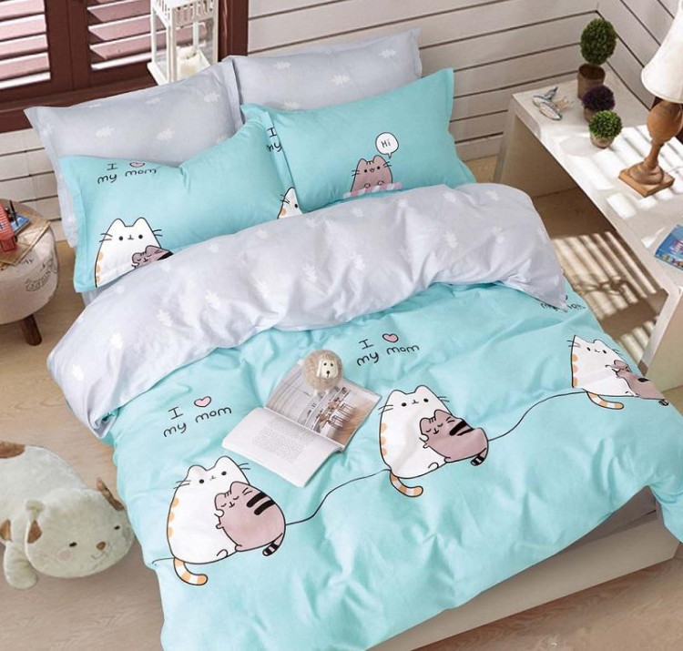 Постельное белье двухстороннее из твила TANGO love mom 50х70 (1шт), 70х70 (1шт) 1,5-спальное