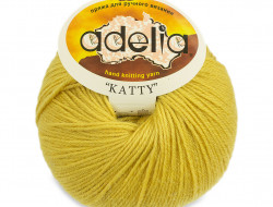 Пряжа ADELIA KATTY №19 горчичная 100% шерсть, 10 шт х 50 гр, 150 м +/- 10 м