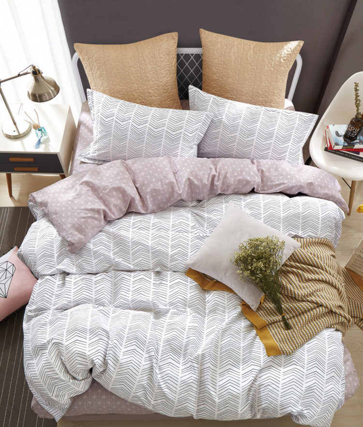 Постельное белье из твил-сатина в ПВХ TANGO елочка 50х70 (2шт) евро