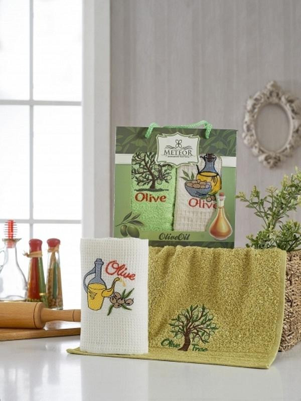 Набор кухонных полотенец ОЛИВКИ МВ 30х50 (2шт)