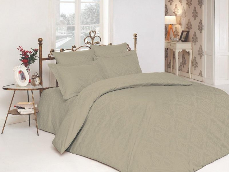 Постельное белье из хлопкового жаккарда KARVEN N302 OTTOMAN STONE 50х70 (2шт), 70х70 (2шт) семейное