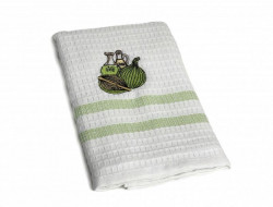 Набор кухонных полотенец вафельных хлопковых KARVEN HM779 ИНЖИР V4 салатовый 50х75 (12шт)