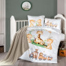 Постельное белье для малышей из сатина с пледом KARVEN 3D DIGITAL D040 RILEY