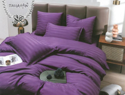 Постельное белье из страйп-сатина ПАНДОРА фиолетовое 2-спальное