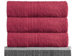 Простыня махровая BAYRAMALY бордовая 150х210