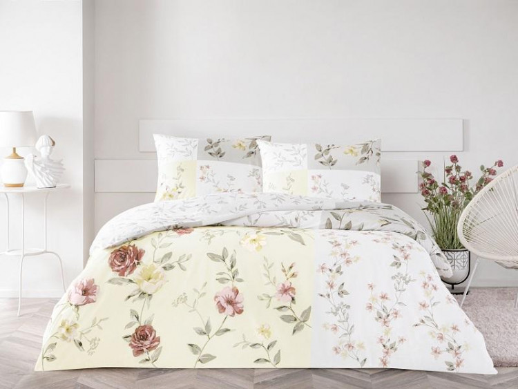 Постельное белье из ранфорса TAC RANFORCE SANDRA экрю евро