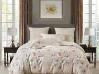 Постельное белье из фланели ASABELLA Миндальный крем 50х70 (2шт) и 70х70 (2шт) евро