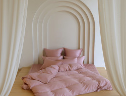 Постельное белье с простыней на резинке 160х200 GERMAN GRASS ROSE BRILLIANT GRASS 50х70 (2шт) 1,5-спальное