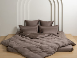 Постельное белье с простыней на резинке 180х200 GERMAN GRASS HAVANA BROWN BRILLIANT GRASS 50х70 (2шт), 70х70 (2шт) евро