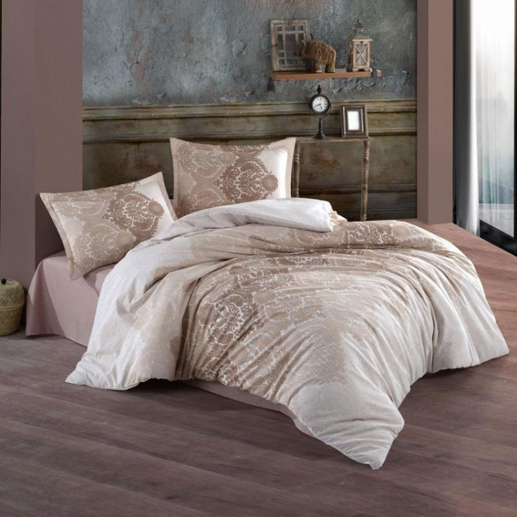 Постельное белье из ранфорса KARVEN N031 ZETA BEIGE V-1 50х70 (2шт), 70х70 (2шт) семейное