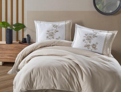 Постельное белье из DELUXE ранфорса KARVEN N030 SUAVE BEIGE V-4 50х70 (2шт), 70х70 (2шт) семейное