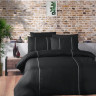 Постельное белье из DELUXE DARK ранфорса KARVEN N028 ELEGANT BLACK 50х70 (2шт) 1,5-спальное