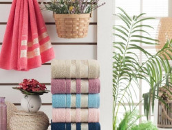 Набор полотенец махровых хлопковых KARVEN H2227 HINDISTAN 50х90 (6шт)